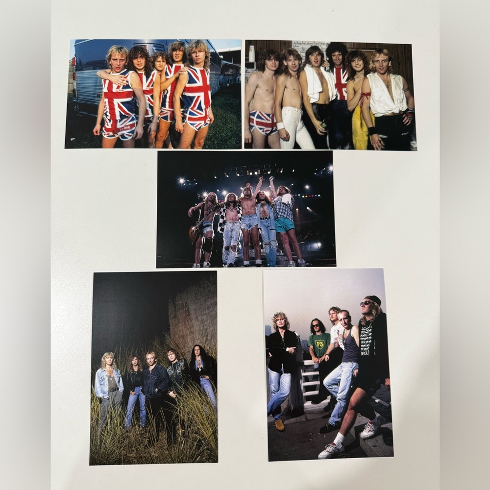 NEW Pack of 5 Def Leppard Postcards